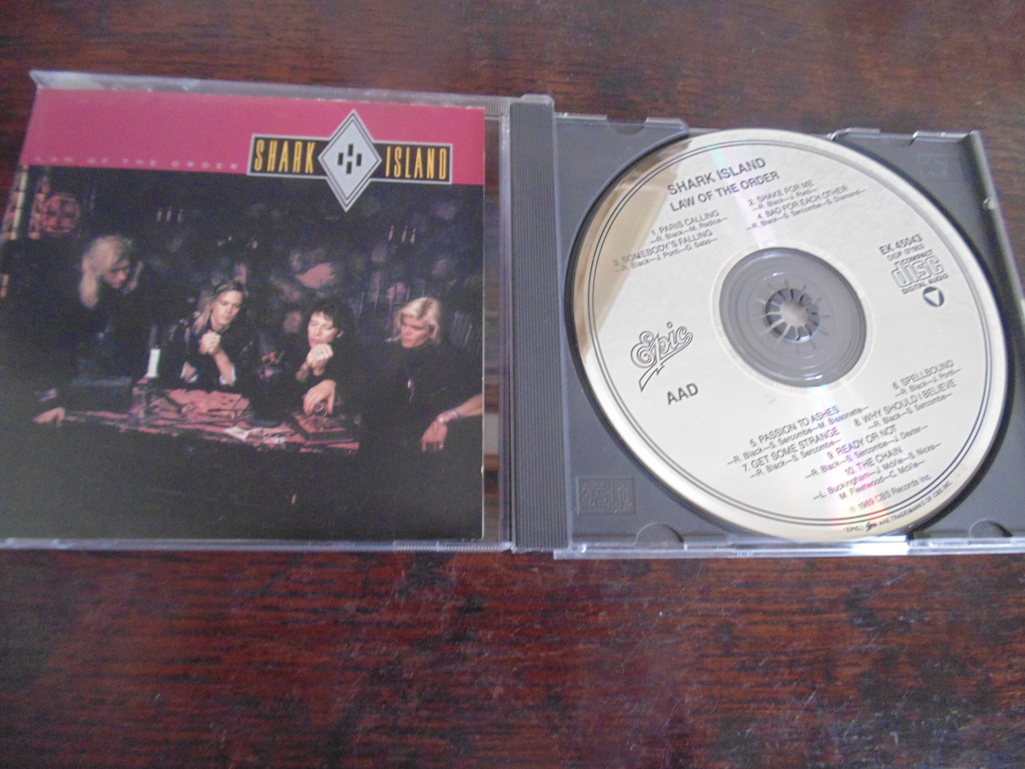 Shark Island CD, Law of the Order, 1989 Original Pressing – Fibits