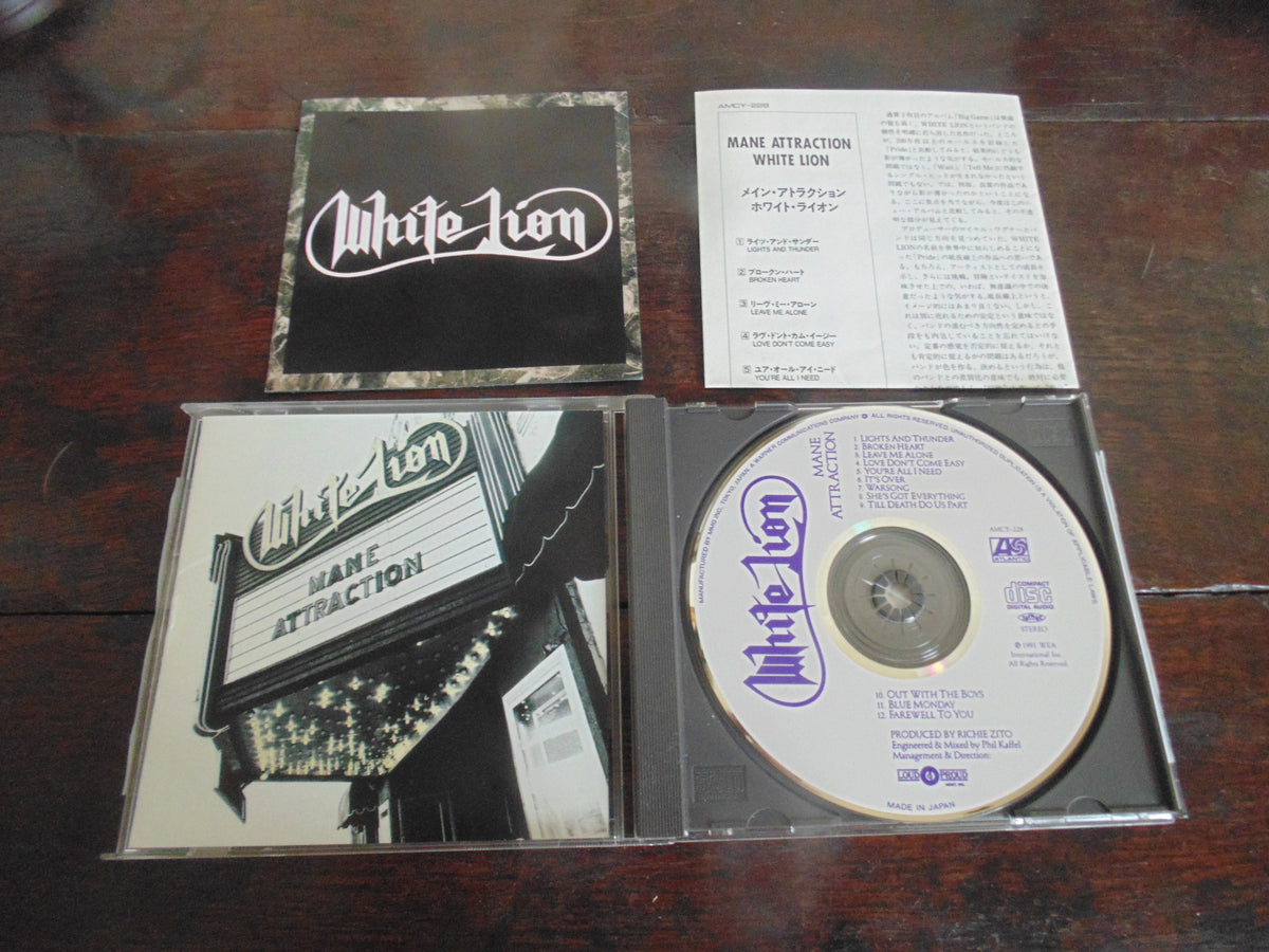 White Lion CD, Mane Attraction, Japanese Import, Booklet, AMCY-228, 1ST Pressing