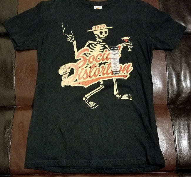Social Distortion Retro Style Skelly T-Shirt Men's Small / Medium - New
