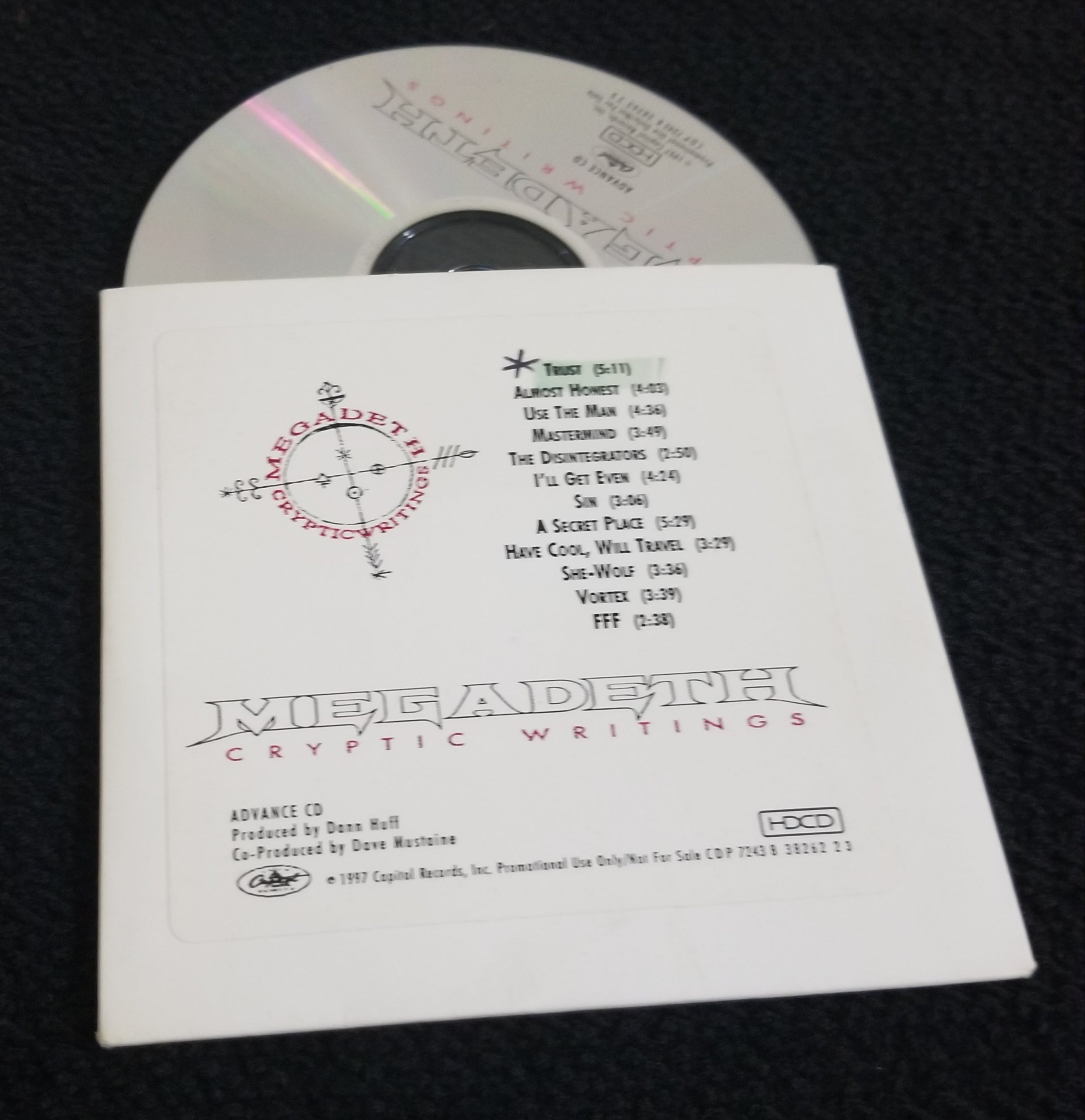 Megadeth Cryptic Writings Advance CD - HDCD – Fibits