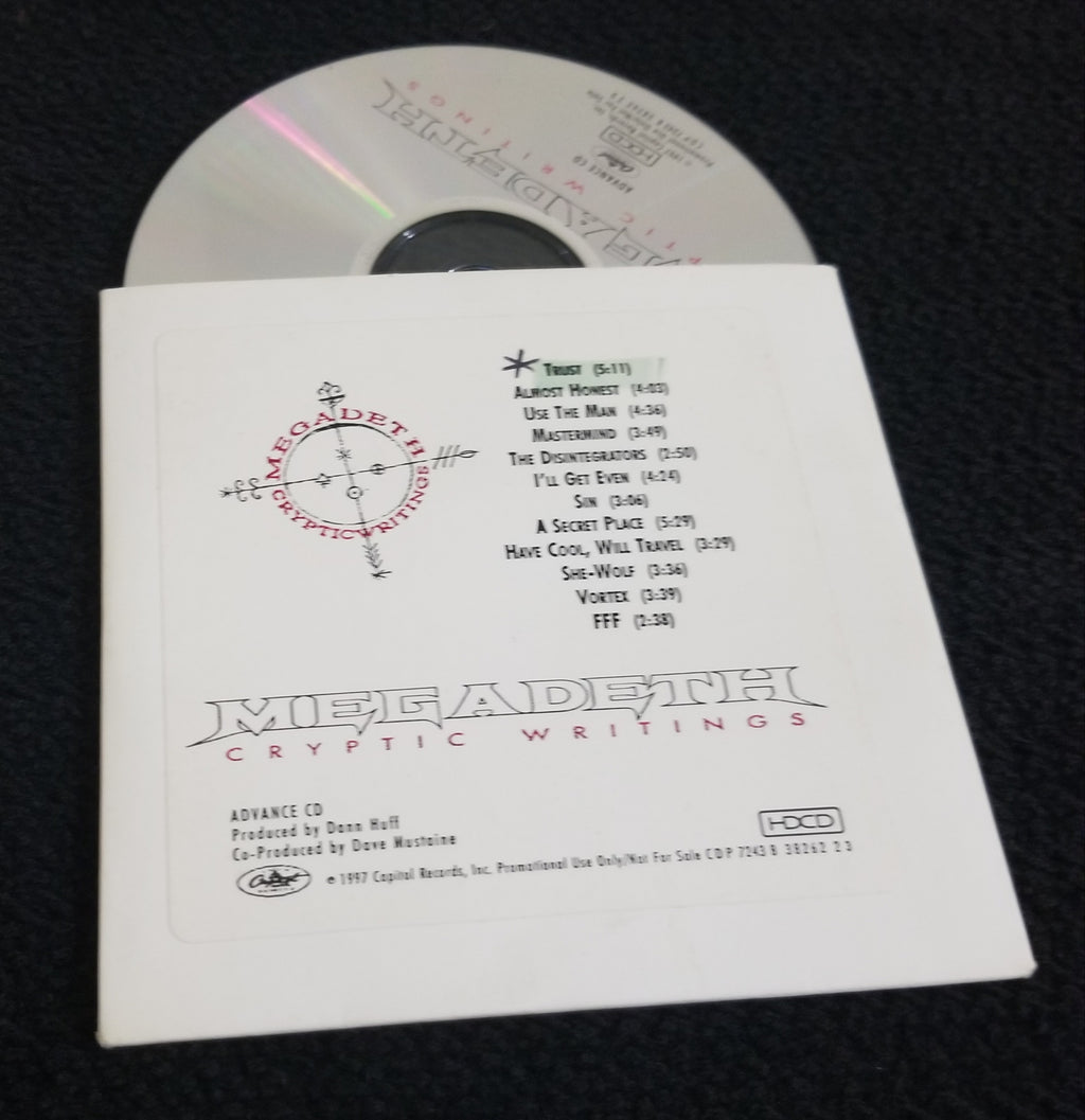 Megadeth Cryptic Writings Advance CD - HDCD