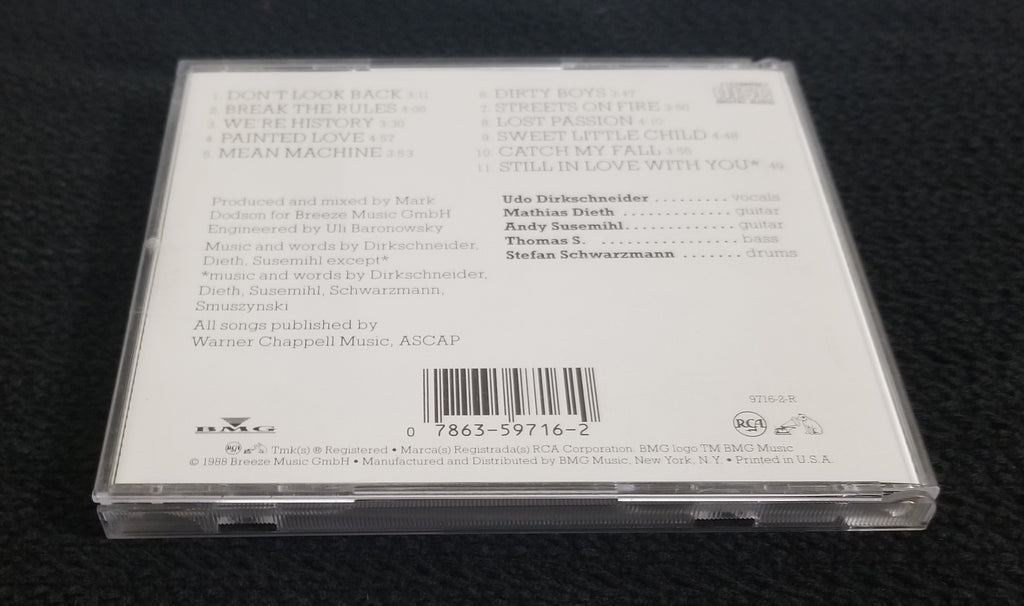 UDO CD Mean Machine, Original RCA PRESSING Accept, U.D.O. Dirkschneider