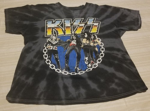 KISS Tie-Dye T-Shirt w/ Gene, Paul, Ace, Peter Men's Large