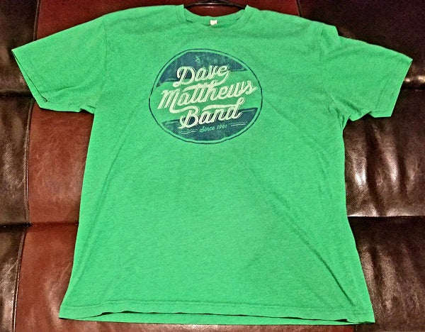 Dave Matthews Band Logo Green T-Shirt Men's X Large