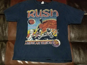 Rush American Tour '78 Retro T-Shirt Men's Large