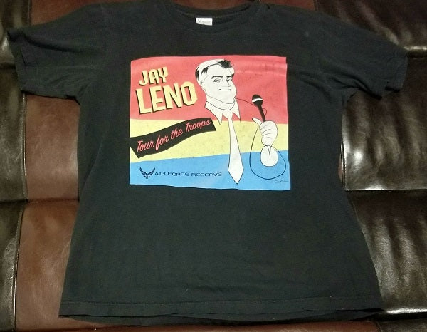 JAY LENO TOUR FOR THE TROOPS AIR FORCE RESERVE T-Shirt Men's LARGE LG