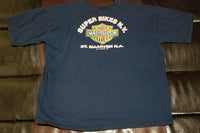 Vintage HARLEY-DAVIDSON ST. MAARTEN N.A. CARIBBEAN SUPER BIKES N.V.T-Shirt Men's XX-LARGE 2XLG'
