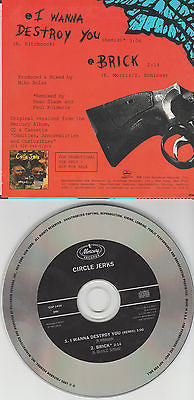 Circle Jerks CD, I Wanna Destroy You, RARE Promo Single, Original 1995 Mercury