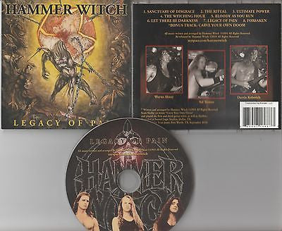 Hammer Witch CD, Legacy of Pain, RARE, Original 2001 Independent Release