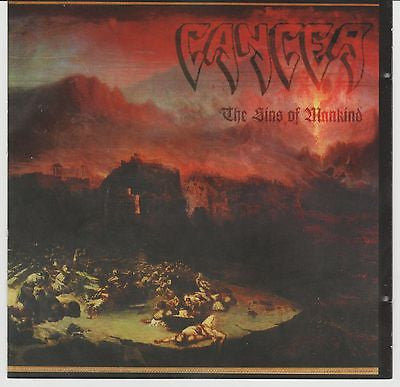 Cancer CD, The Sins of Mankind, RARE, 1993 Vinyl Solution / Restless, 1st Press