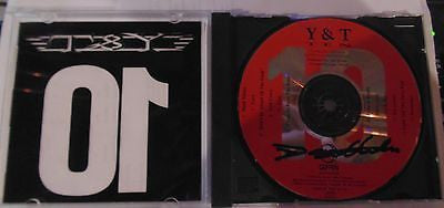 Y&T CD, Ten, Rare Promo Release, SIGNED by Dave Meniketti, 1990 DGC, Y and T, 10