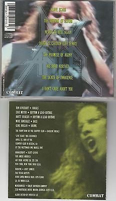 Dark Angel CD, Live Scars,RARE,1990 Combat,Testament,Death,Fear Factory,Sticker