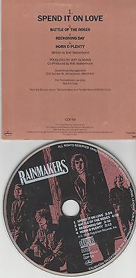 Rainmakers CD, Spend It On Love, RARE 4-Track Promo Single, Orig 1989 PolyGram