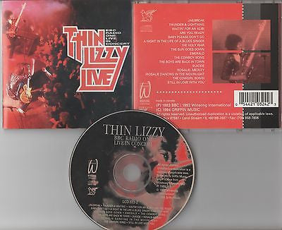 Thin Lizzy CD, Live (BBC Radio One Concert), RARE, Orig 1994 Griffin, 14 Tracks