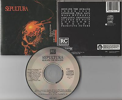 Sepultura CD, Beneath the Remains, RARE 1st Press, Orig 1989 Roadrunner, Soulfly