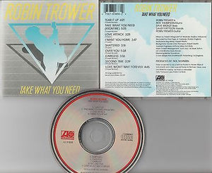 Robin Trower CD, Take What You Need, Procol Harum, 1988 Atlantic, 1st Press