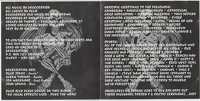 Desecration CD, Murder In Mind, UK Import, RARE, Original 1998 Copro, RARE