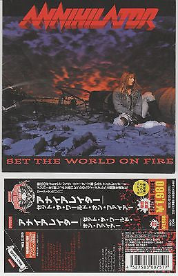 Annihilator, CD, Set the World on Fire, Japan Import w/ Obi,Orig 1993 Roadrunner