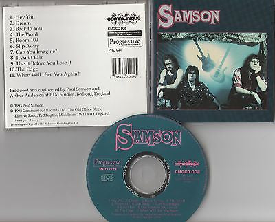 Samson CD, Self-titled, Original 1993 Progressive International, S/T, Same