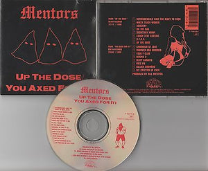 Mentors CD, Up the Dose + You Axed For It, RARE 1st Press, 1989 Restless