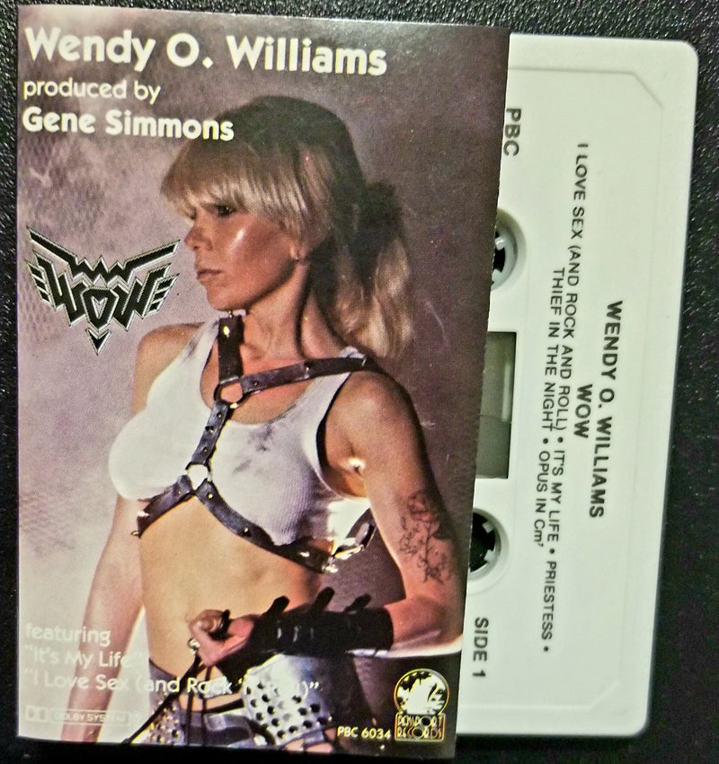 WENDY O. WILLIAMS WOW 1984 Cassette GENE SIMMONS