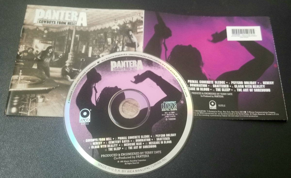 PANTERA COWBOYS FROM HELL BMG PRESSING CD