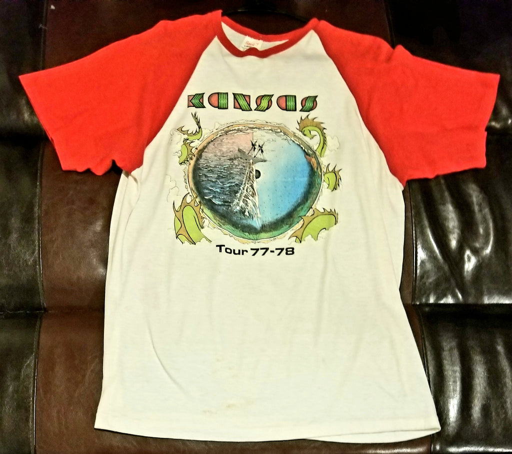 KANSAS 1977-78 Tour VINTAGE T-Shirt Men's XL X-LARGE