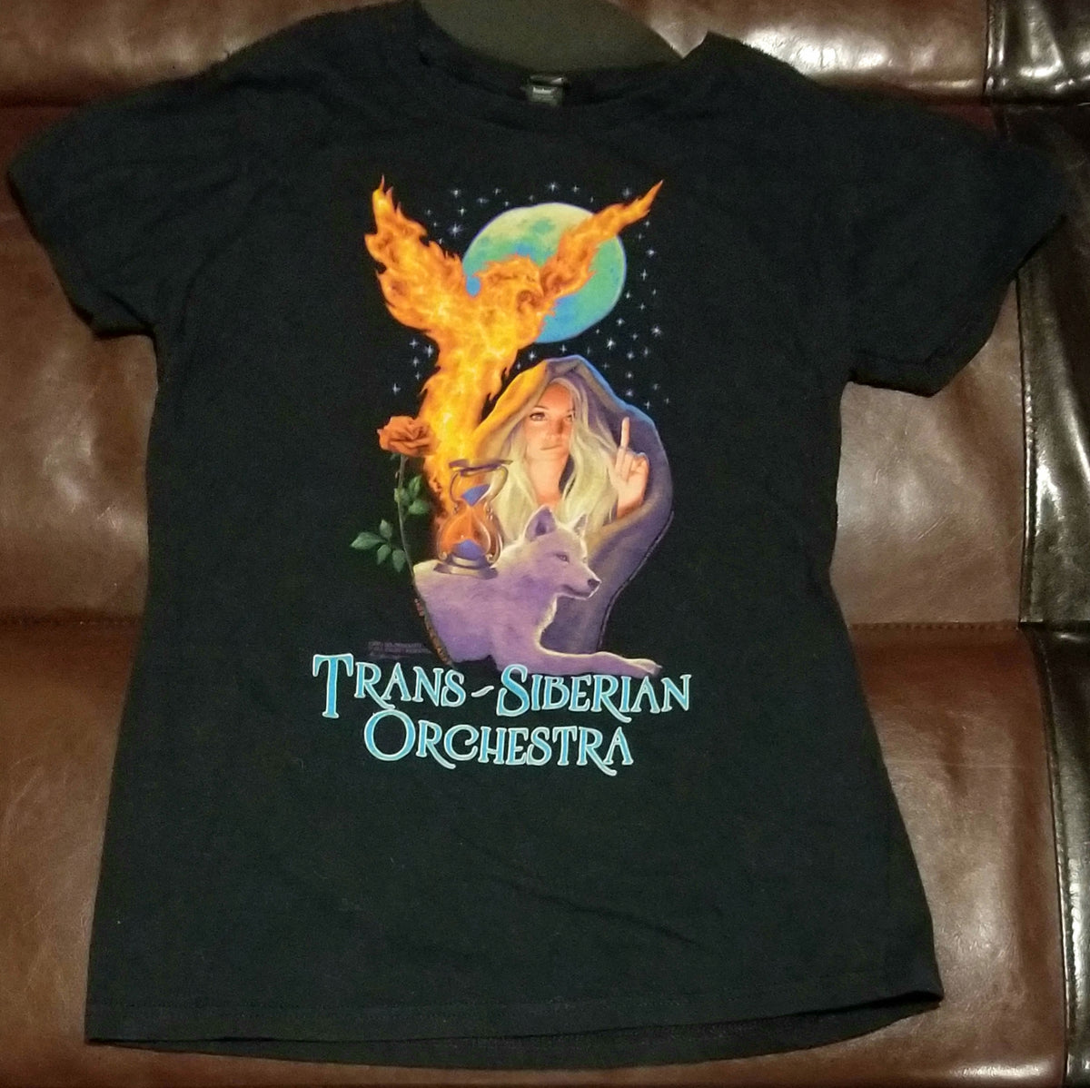 TRANS-SIBERIAN ORCHESTRA T-Shirt Women's SMALL Phoenix, Wolf - Savatage