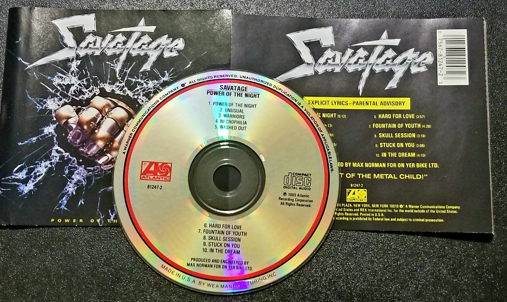 SAVATAGE POWER OF THE NIGHT 1985 Atlantic CD