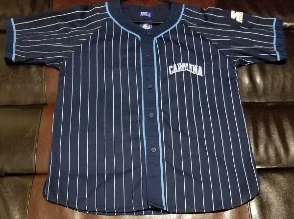 NORTH CAROLINA UNC Tar Heels VINTAGE STARTER BASEBALL JERSEY Men's LARGE L