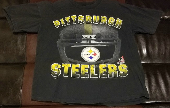 PITTSBURGH STEELERS RIDELL VINTAGE T-Shirt Men's LARGE L