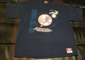 NEW YORK YANKEES '90s NUTMEG VINTAGE T-Shirt Men's X-LARGE XL