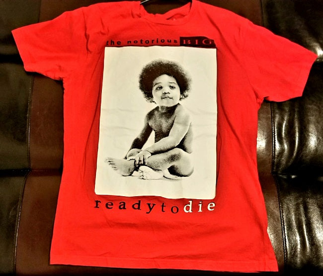 The Notorious BIG Ready to Die / Red T-Shirt Men's Large