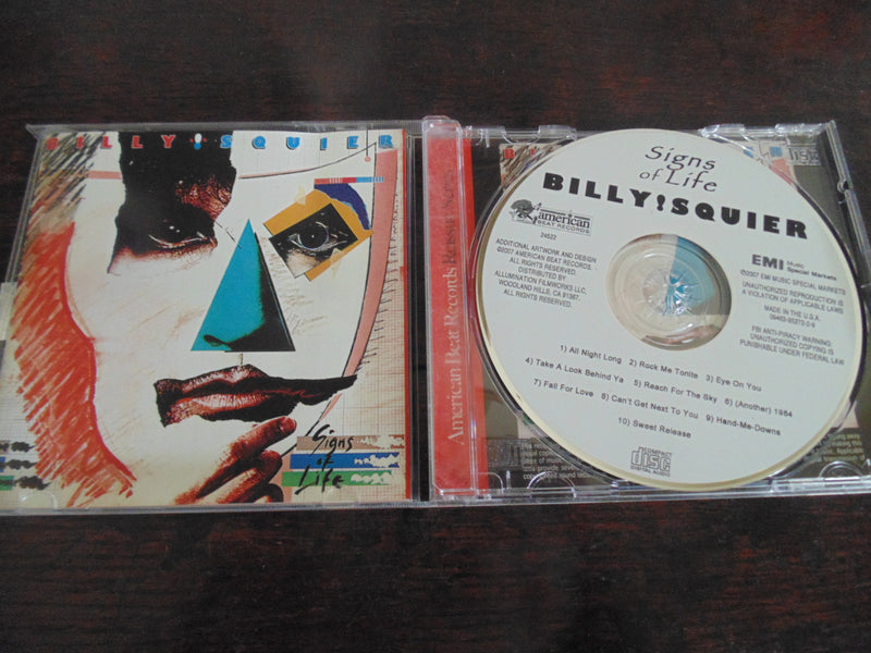Billy Squier CD, Signs of Live, Rock Me Tonite, Brian May, Queen, American Beat Records