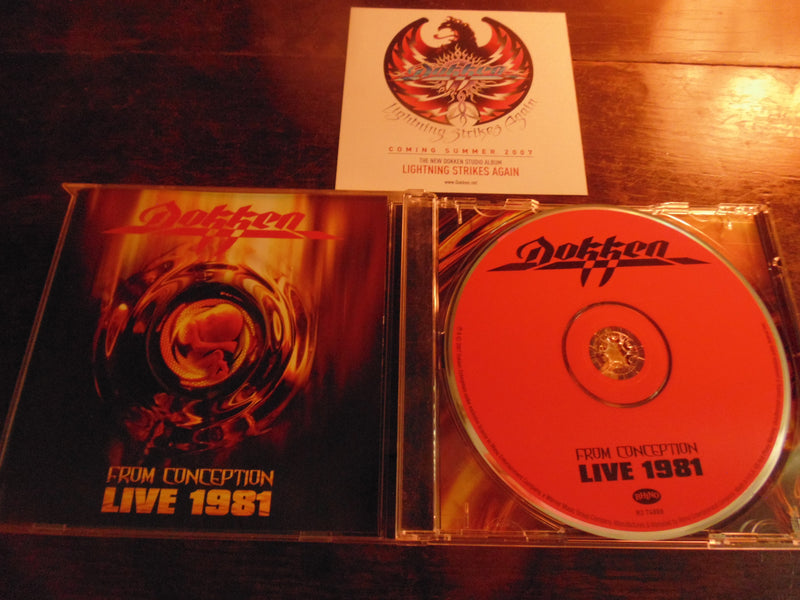 Dokken CD, From Conception, Live 1981, Rhino Records