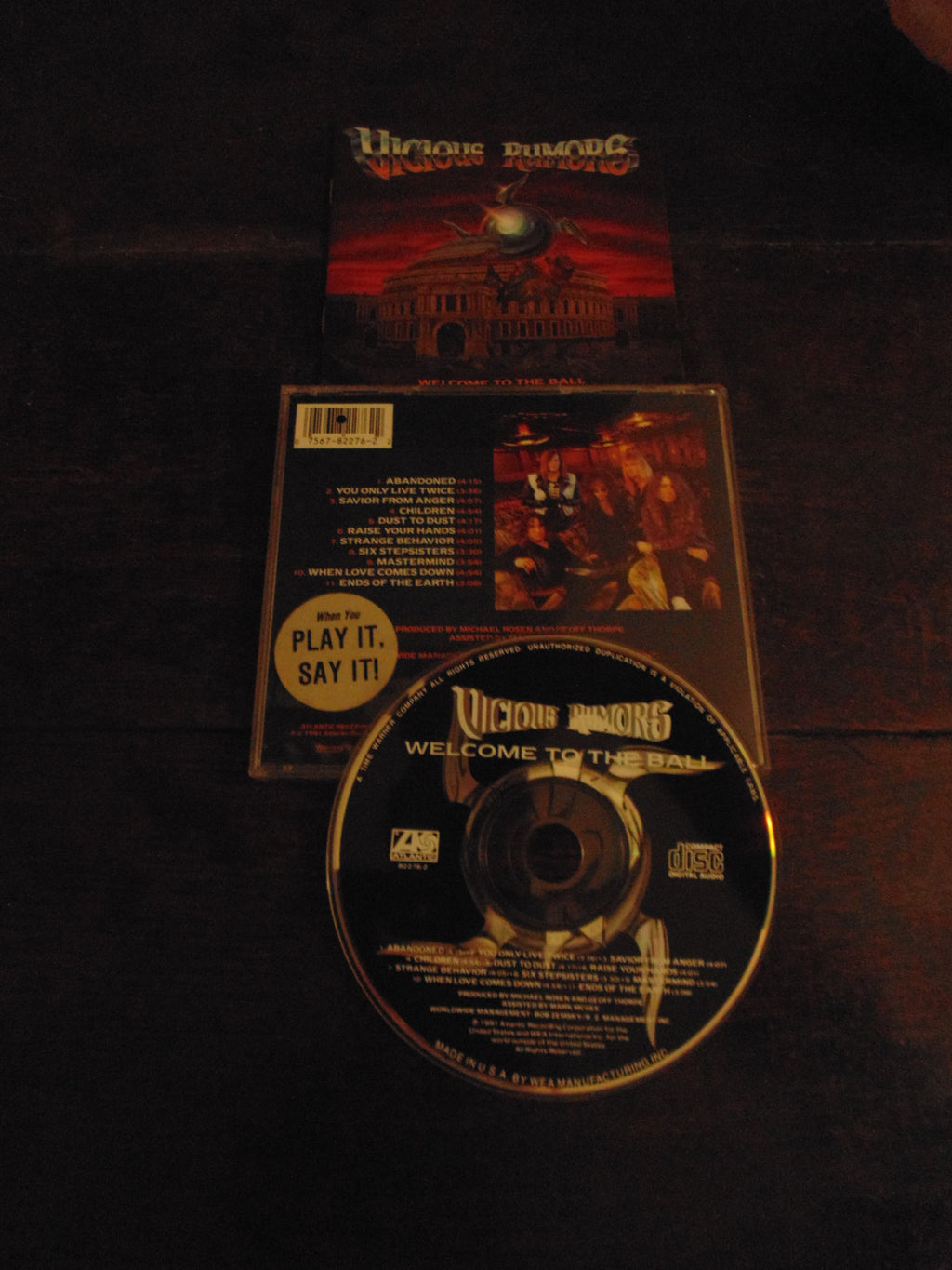 Vicious Rumors CD, Welcome to the Ball, Original 1991 Pressing