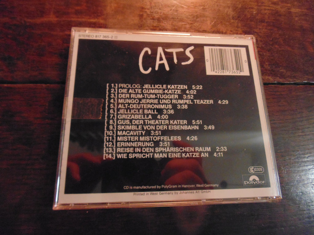 Cats CD, Deutsche Originalaufnahme, W. German Import