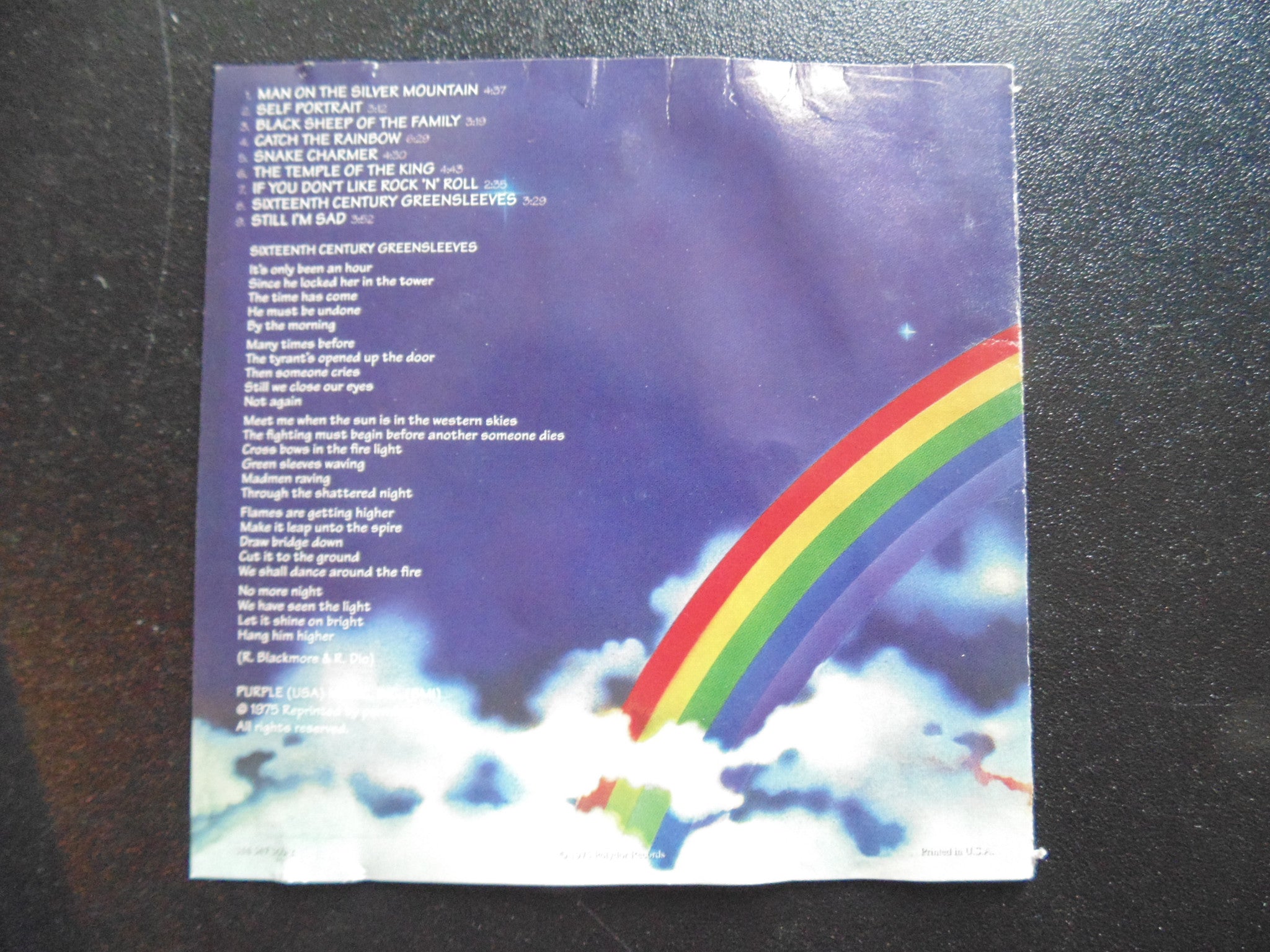 Ritchie Blackmore's Rainbow CD, Dio, Deep Purple, Remastered, Fibits: CD, LP & Cassette Store Ritchie Blackmore's Rainbow CD, Dio, Deep Purple, Remastered, Fibits: CD, LP & Cassette Store