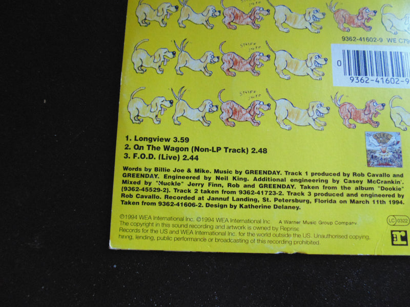 Green Day CD, Longview, CD Single, On the Wagon, F.O.D. Live, Fibits: CD, LP & Cassette Store