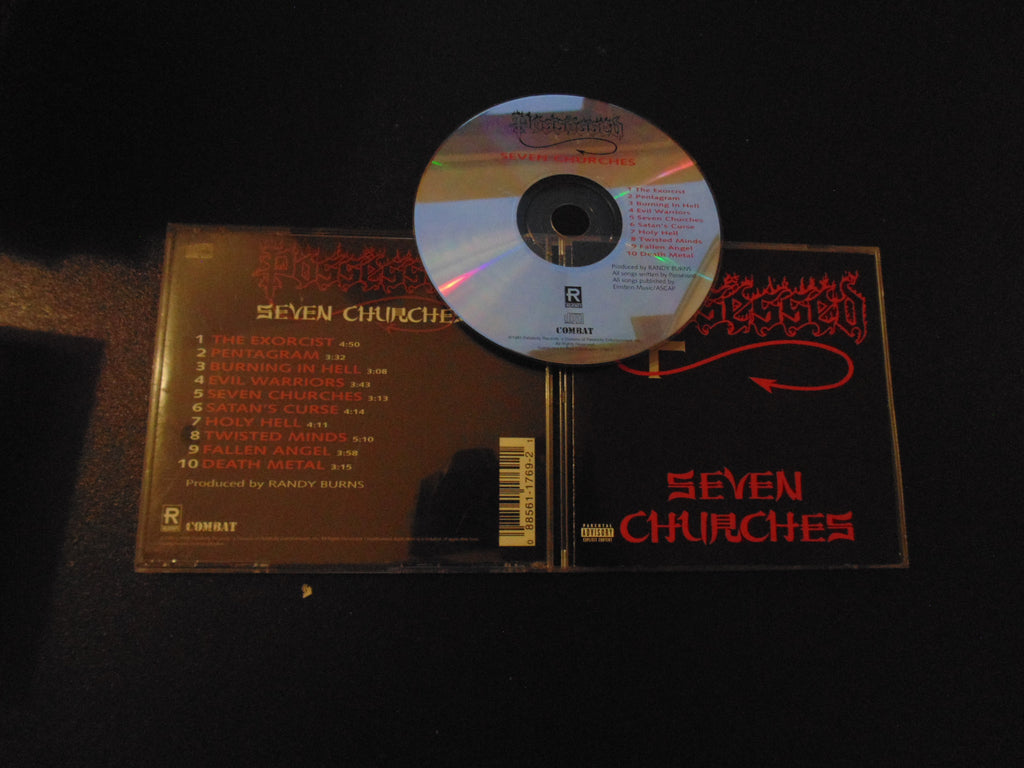 Possessed CD, Seven Churches, Remastered, 1999, Relativity/Combat, UPC 088561176952