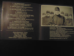 Rainbow CD, Difficult to Cure, Germany, Import, Joe Lynn Turner, Blackmore, Deep Purple