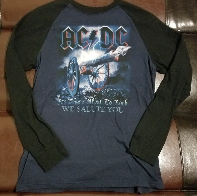 AC/DC 'For Those About To Rock' T-Shirt Men's Medium (M) - Long Sleeve
