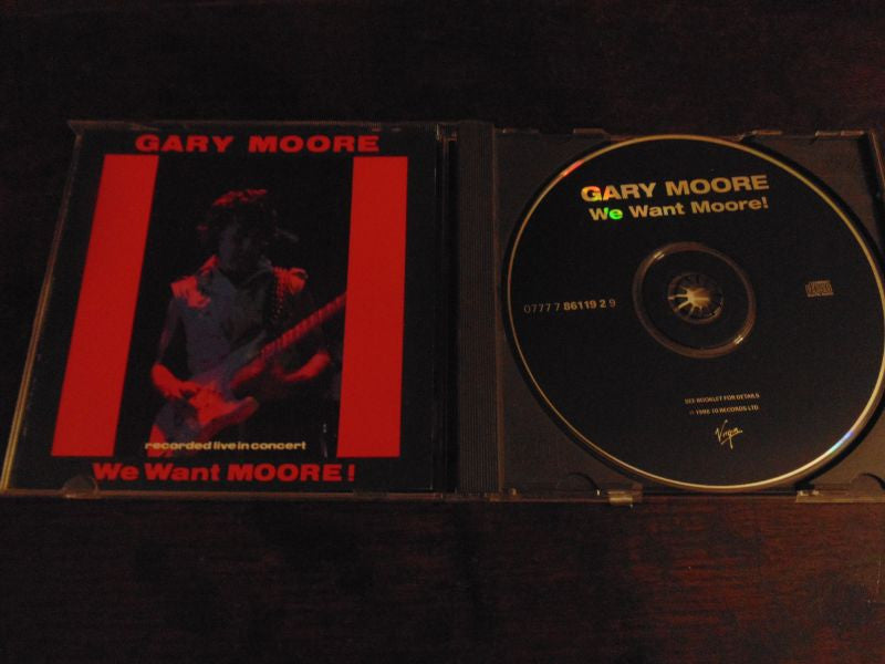 Gary Moore CD, We Want Moore, Live in Concert, Thin Lizzy, Virgin Records