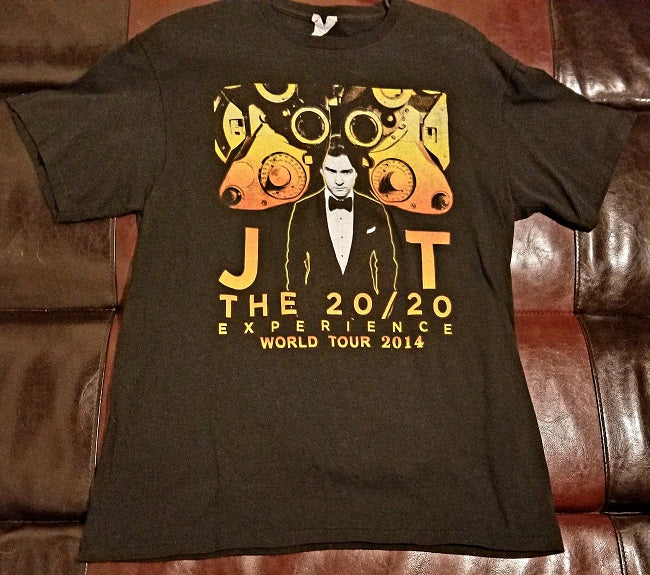Justin Timberlake Official 2014 Tour T-Shirt Men's Large - 20 / 20 J T