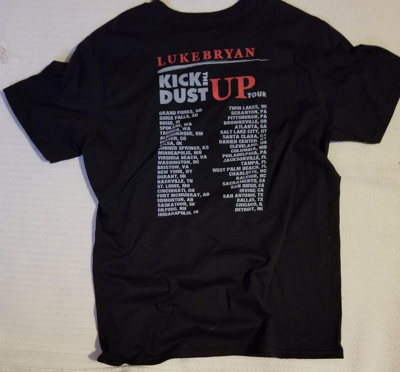 Luke Bryan T-Shirt - Kick the Dust 2015 Tour - Men's X-Large (XL)