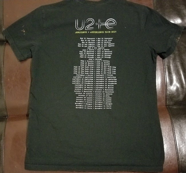 U2 Innocence + Experience 2015 Tour Shirt Men's Medium (M)